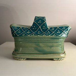 Charan Sachar Butter Dish Extruded Clay Handmade Pottery